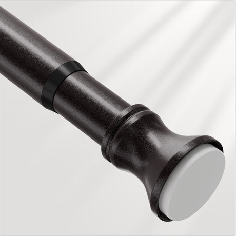 AmazerBath bronze spring tension shower curtain rod shown on a clean background for adjustable bathroom installation.