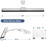 AmazerBath clear shower squeegee dimensions with a 10-inch blade, 6.4-inch handle, and adhesive hook.