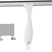 AmazerBath white shower squeegee with clear handle and matching adhesive hook.