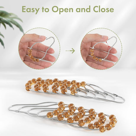 AmazerBath Amber stainless steel shower curtain rings with easy-open and close design
