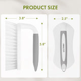 AmazerBath Stiff-Bristle Scrub Brushes with Comfort Grip, 2-Pack in Grey-Grey, product detail and key features.
