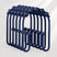 AmazerBath set of 12 navy ball-bearing U-shaped double shower curtain hooks for hanging a curtain and liner.