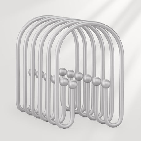 AmazerBath U-Shaped Double Shower Curtain Hooks, Set of 12, product image showing design and key features.