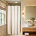 AmazerBath Waffle Shower Curtain, 240 GSM Hotel Style in Cream, shown as the main product image for bathroom use.