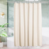 AmazerBath Waffle Shower Curtain, 240 GSM Hotel Style in Cream, shown as the main product image for bathroom use.