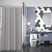 AmazerBath Waffle Shower Curtain, 240 GSM Hotel Style in Grey, shown as the main product image for bathroom use.