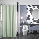 AmazerBath Waffle Shower Curtain, 240 GSM Hotel Style in Sage Green, shown as the main product image for bathroom use.