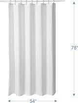 AmazerBath Waffle Shower Curtain, 240 GSM Hotel Style in Shiny White, shown as the main product image for bathroom use.