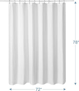 AmazerBath Waffle Shower Curtain, 240 GSM Hotel Style in Shiny White, shown as the main product image for bathroom use.
