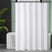 AmazerBath Waffle Shower Curtain, 240 GSM Hotel Style in Shiny White, shown as the main product image for bathroom use.
