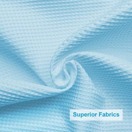 AmazerBath Blue 240 GSM waffle shower curtain for bathroom use