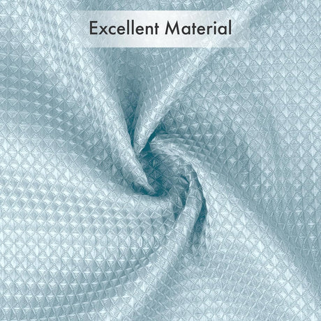 AmazerBath Fog Blue 240 GSM waffle shower curtain for bathroom use
