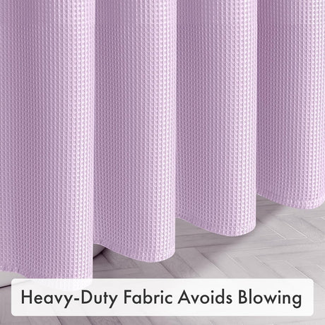 AmazerBath Lavender 240 GSM waffle shower curtain for bathroom use