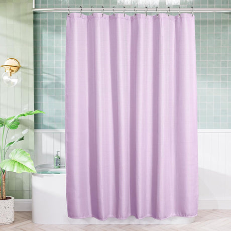 AmazerBath Lavender 240 GSM waffle shower curtain for bathroom use