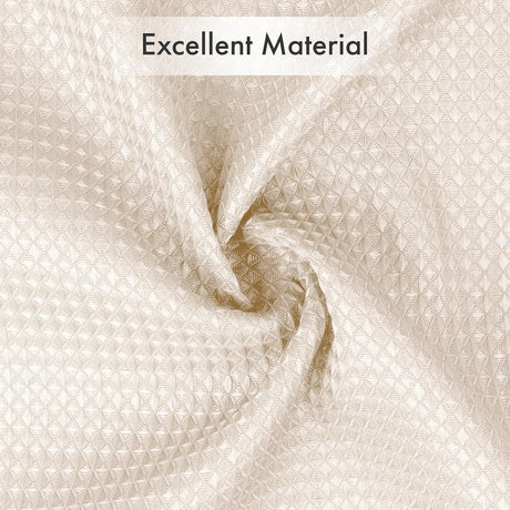AmazerBath Cream 240 GSM waffle shower curtain for bathroom use