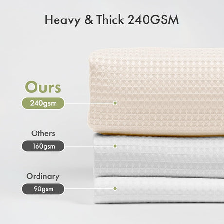 Material thickness detail of the Waffle Shower Curtain.