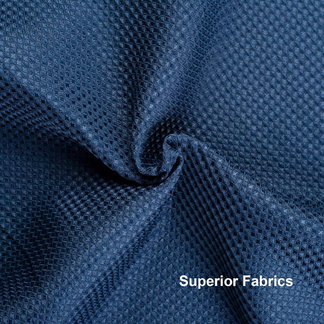 AmazerBath Navy Blue 240 GSM waffle shower curtain for bathroom use