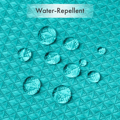 AmazerBath Teal 240 GSM waffle shower curtain for bathroom use