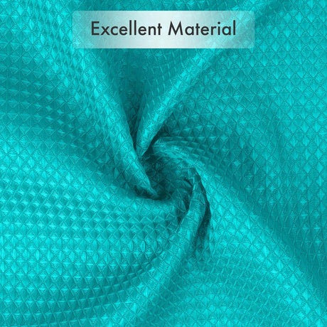 AmazerBath Teal 240 GSM waffle shower curtain for bathroom use