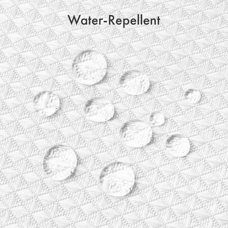 AmazerBath Shiny White 240 GSM waffle shower curtain for bathroom use