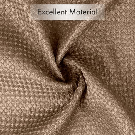 Close-up of the soft, tightly woven waffle texture on the AmazerBath taupe 240 GSM shower curtain.