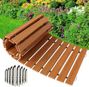 AmazerBath curved wooden garden pathway in Natural, main variant image showing product color, finish, and design details.