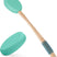 AmazerBath Lime back lotion applicator with a long bamboo handle, textured EVA pad, non-slip grip, and hanging loop.
