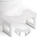 AmazerBath white foldable bamboo toilet stool: the compact folding stool rests in front of a toilet with its support legs visible.