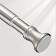 AmazerBath nickel spring tension shower curtain rod shown on a clean background for adjustable bathroom installation.