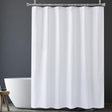 AmazerBath Waterproof Fabric Shower Curtain Liner, 120 GSM & Machine Washable in White, main product image.