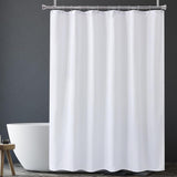 AmazerBath Waterproof Fabric Shower Curtain Liner, 120 GSM & Machine Washable in White, main product image.