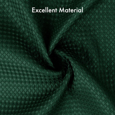 AmazerBath dark green 240 GSM waffle shower curtain.