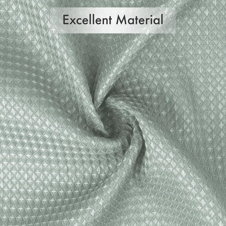 AmazerBath grayish green 240 GSM waffle shower curtain.