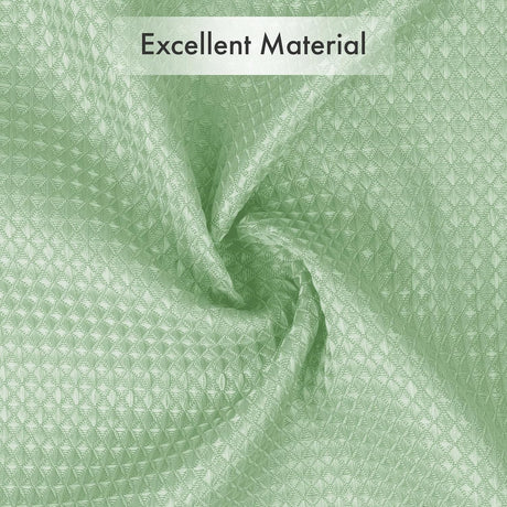 AmazerBath mint green 240 GSM waffle shower curtain.