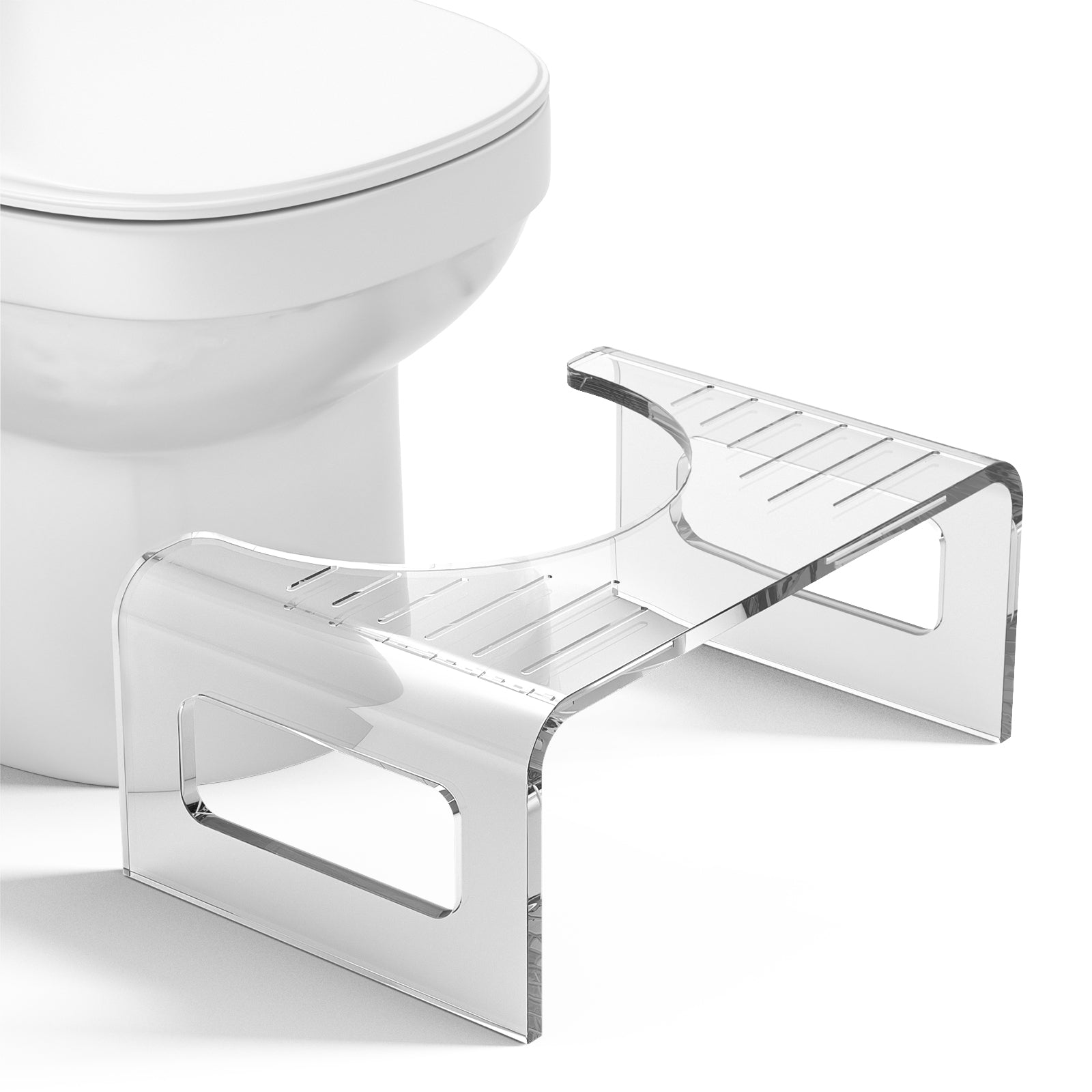 AmazerBath 7 Inches Acrylic Toilet Stool, Bathroom Poop Stool