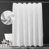 240G Waffle Shower Curtain Matt White