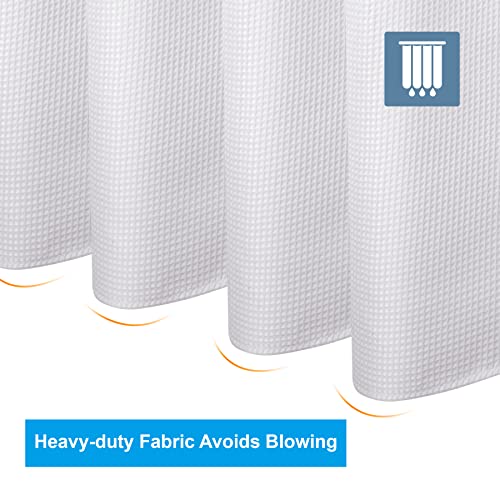240G Waffle Shower Curtain White
