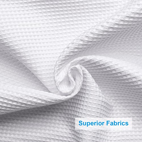 240G Waffle Shower Curtain White