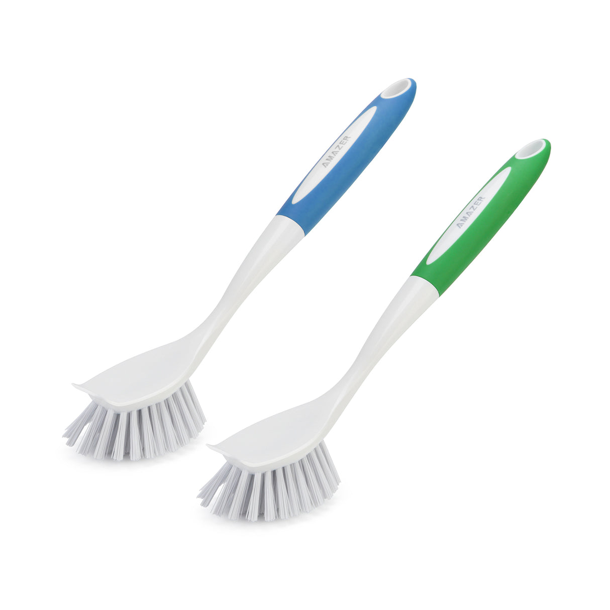 Amazer 2 Pack Dish Brushes with Handle, Kitchen Scrub Brush for Cleaning