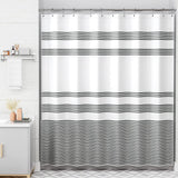 AmazerBath Ombre Black Shower Curtain with 12 Shower Curtain Hooks