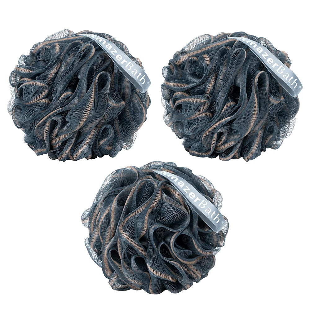 3-Pack Shower Loofah Bath Sponge