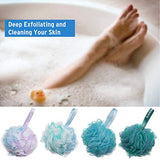 AmazerBath Bath Shower Loofah Sponge Exfoliating Body Scrubber - Set of 4