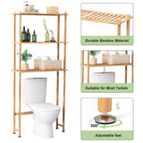AmazerBath Bamboo Over The Toilet Storage Shelf, 3-Tier Bathroom Shelves Over Toilet