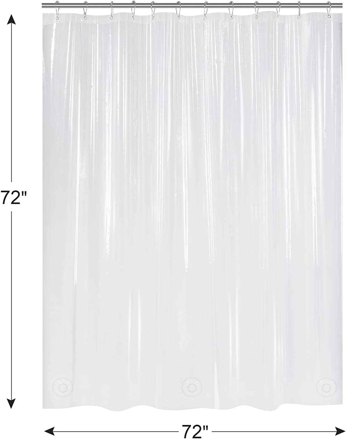 AmazerBath 8G EVA Plastic Shower Curtain Line with Clear Weights and Rustproof Grommet Holes