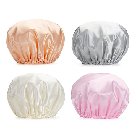 AmazerBath EVA Waterproof Bath Shower Caps, Set of 4