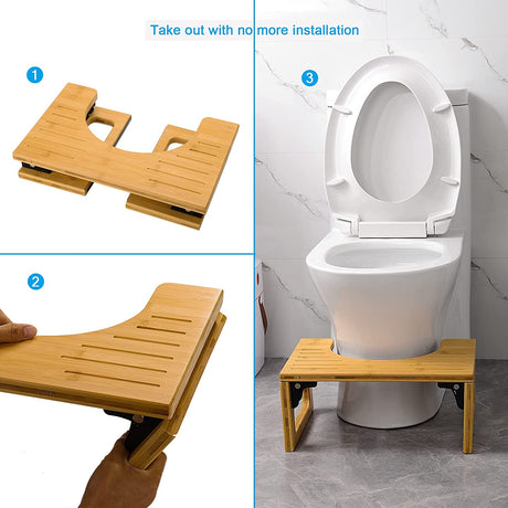 Bamboo Toilet Stool