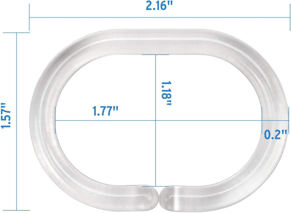 C Shape Plastic Shower Curtain Rings