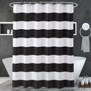 Classic Stripes Shower Curtain Black