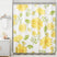 Floral Pattern Shower Curtain Yellow