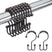 Metal Double Shower Curtain Hooks
